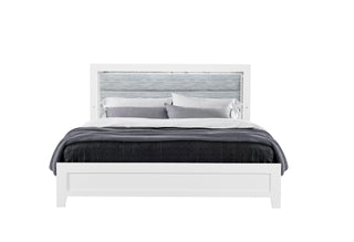 LUCCIA WHITE FULL BED WITH LED