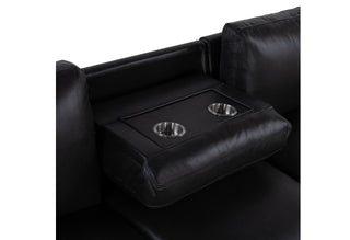 U1830 BLANCHE CHARCOAL/BLACK REV LOVESEAT WITH USB AND DDT