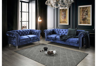 U9550 BLUE VELVET SOFA
