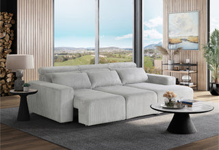 U5945 GREY RIGHT ARM FACING CHAISE WITH 1 PILLOW