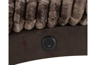 DOMINIC MINK/JAVA CHAISE WITH USB