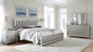 RILEY SILVER KING BED IN A BOX